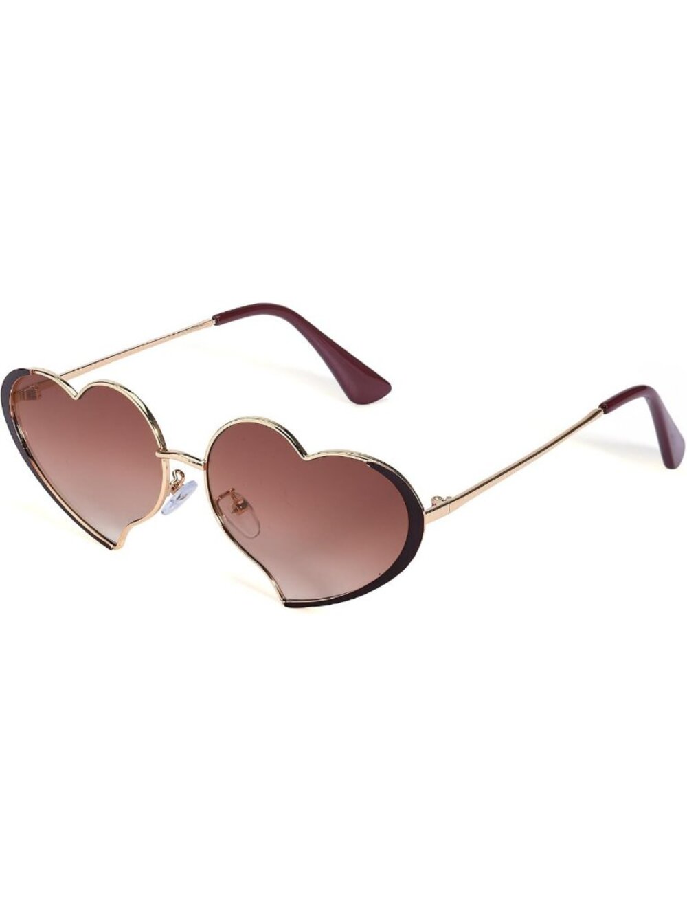 Heart-Shaped Sunglasses for Women - Thin Metal Frame, Stylish Party & Outdoor